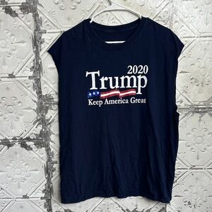 Navy Blue Trump maga Political Campaign Sleeveless muscle tank